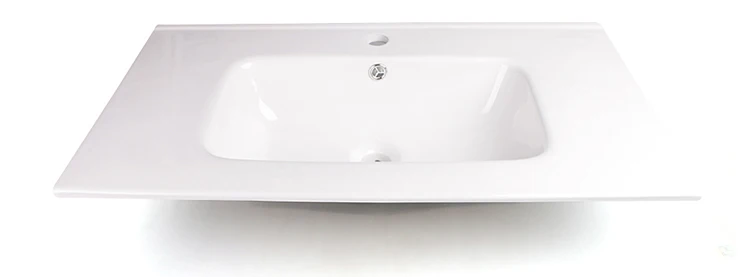 VOEO Factory Supply ceramic basin decorated countertop basin bathroom thin edge ceramic hand wash basin