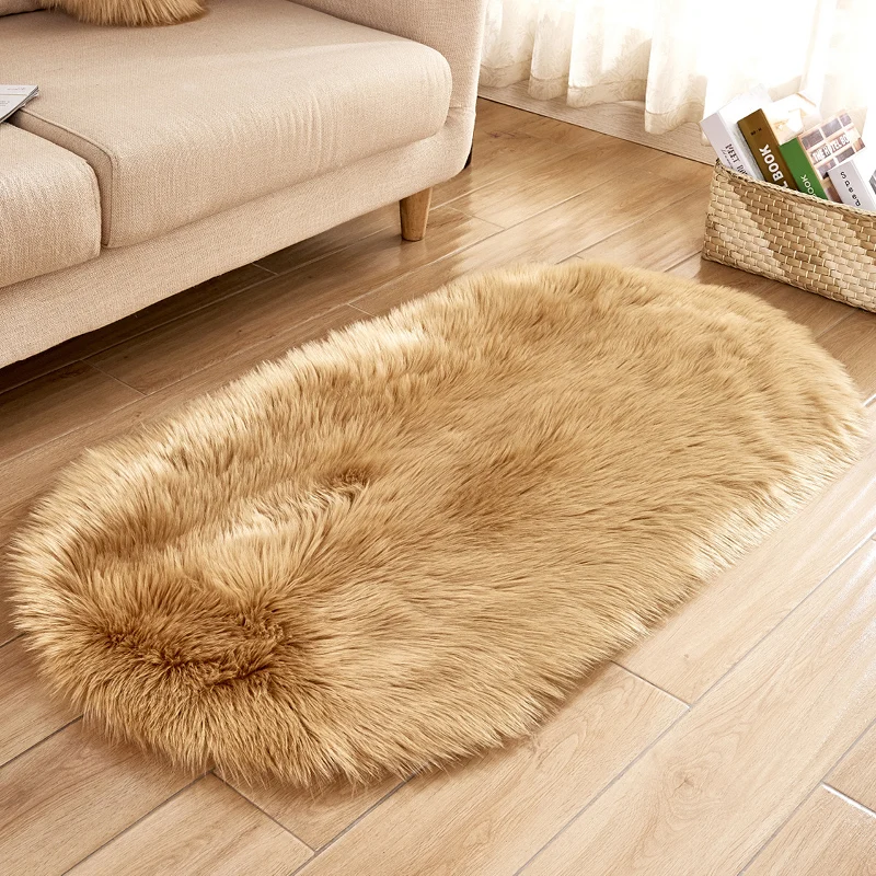 最优惠的价格新款流行涤纶3d毛茸茸人造毛地毯