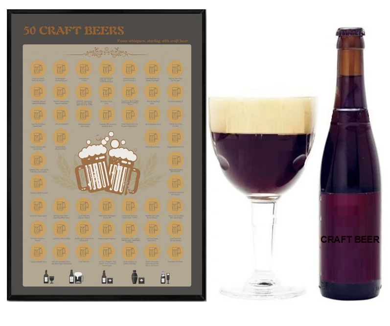 2020 Scratch Poster Craft Beer  for Amazon FBA ,gift for boyfriend,Best friends