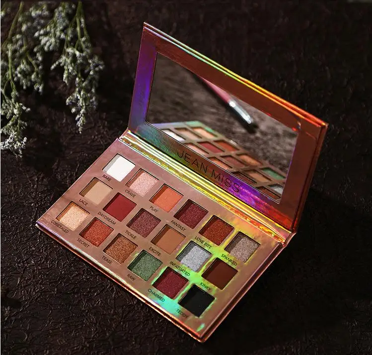 Custom private label 18 color eye shadow vegan waterproof makeup eyeshadow palette