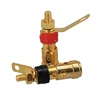 Gold Plated speaker terminal 4mm Banana Socket Connector Audio Plug Jack Amplifier Terminal Spring Loaded binding post