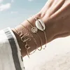 Fashion gold shell Pineapple Bracelet set for women wholesale N97275