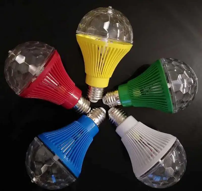 Led  Ball light Magical Music Smart Bulb  2.5W B22 full color rotating lamp on stage