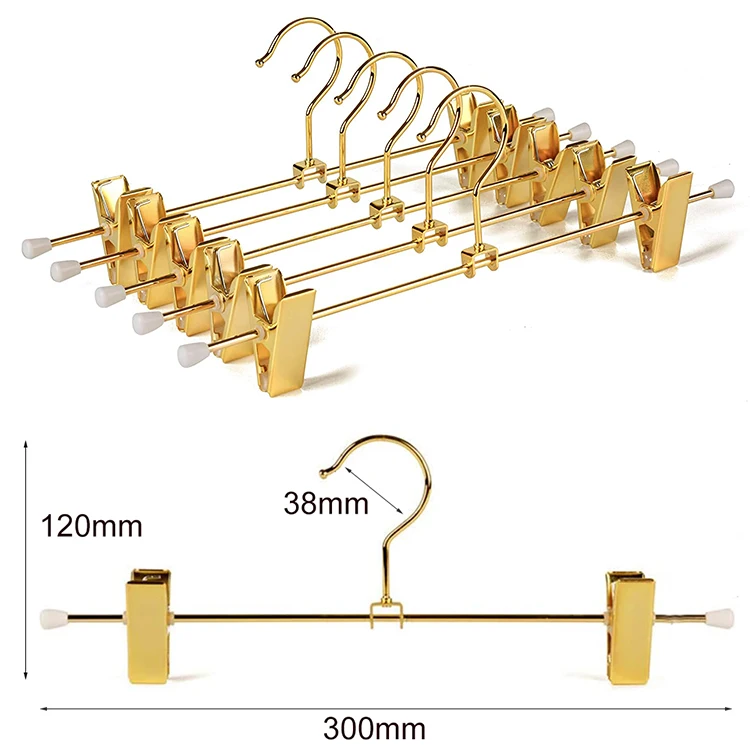 Lindon Luxury Wire Hangers Durable Heavy Duty Gold Clothing Hangers Set