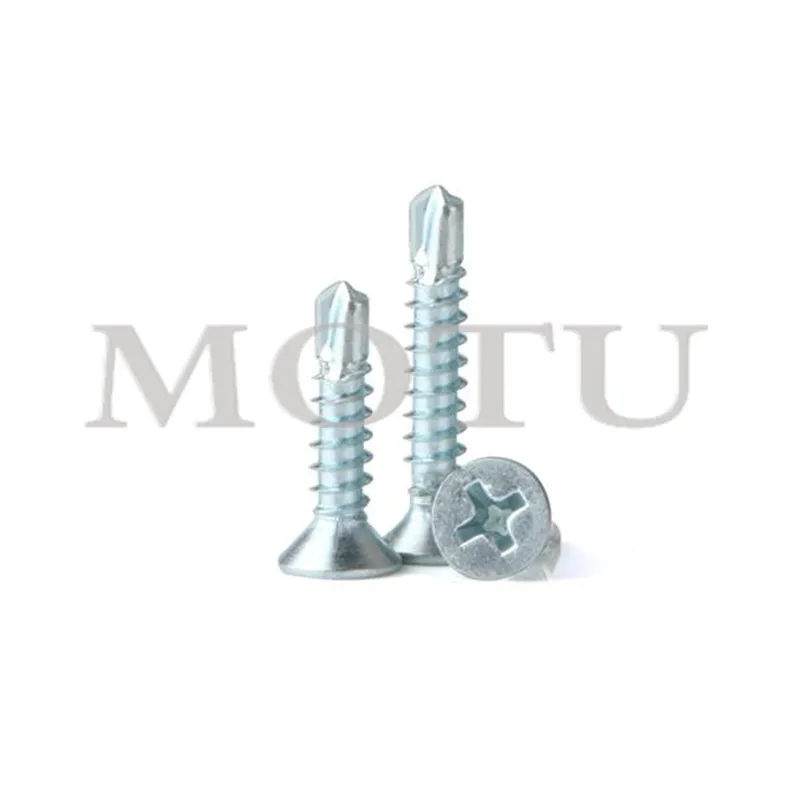High Carbon Steel Csk Head Flat Head Self Drilling Wood Screws Tapping