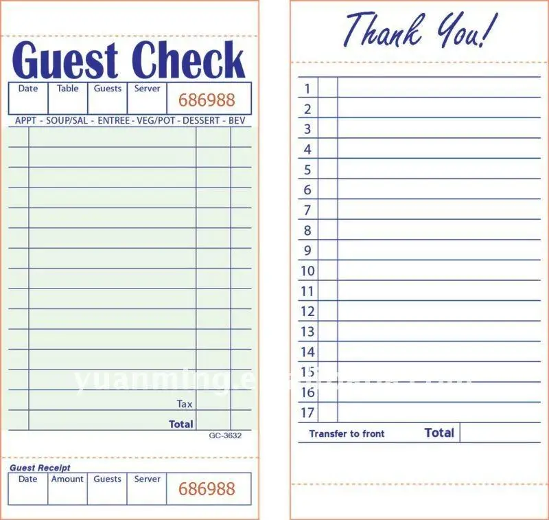 Guest check