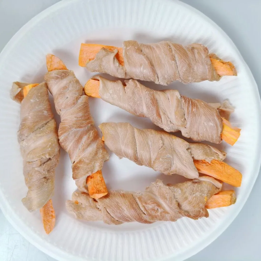 Freeze-dried Duck Meat & Vegetable Roll Rao Sydney Pet Snack for Cats & Dogs-Molar Training Mix manufacture
