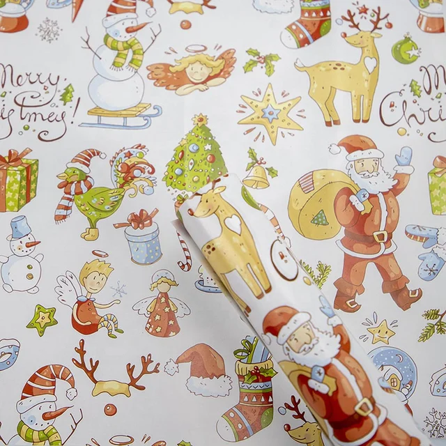 Wholesale Christmas Custom Flower Wrapping Paper Gift Wrapping Paper