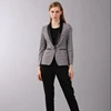 Hot selling ladies handmade suits embroidery women suit junior gray checked pants italian from China manufacturer