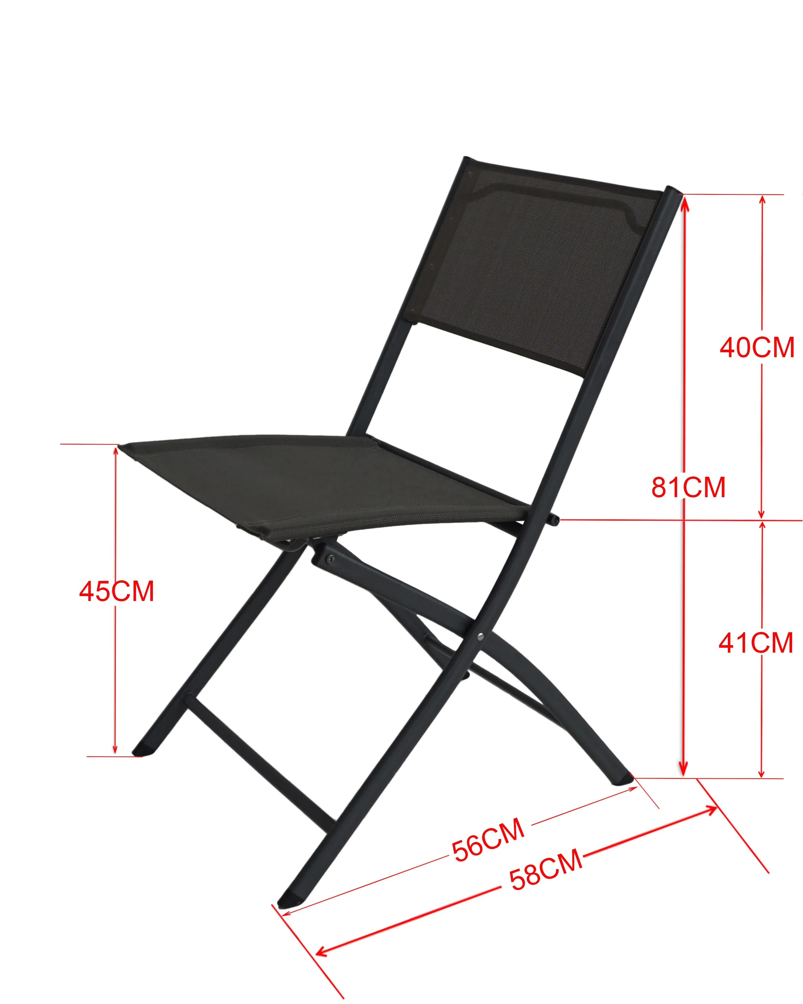 Outdoor Garden Portable Fabric Balcony Folding Armless Chair Iron Frame