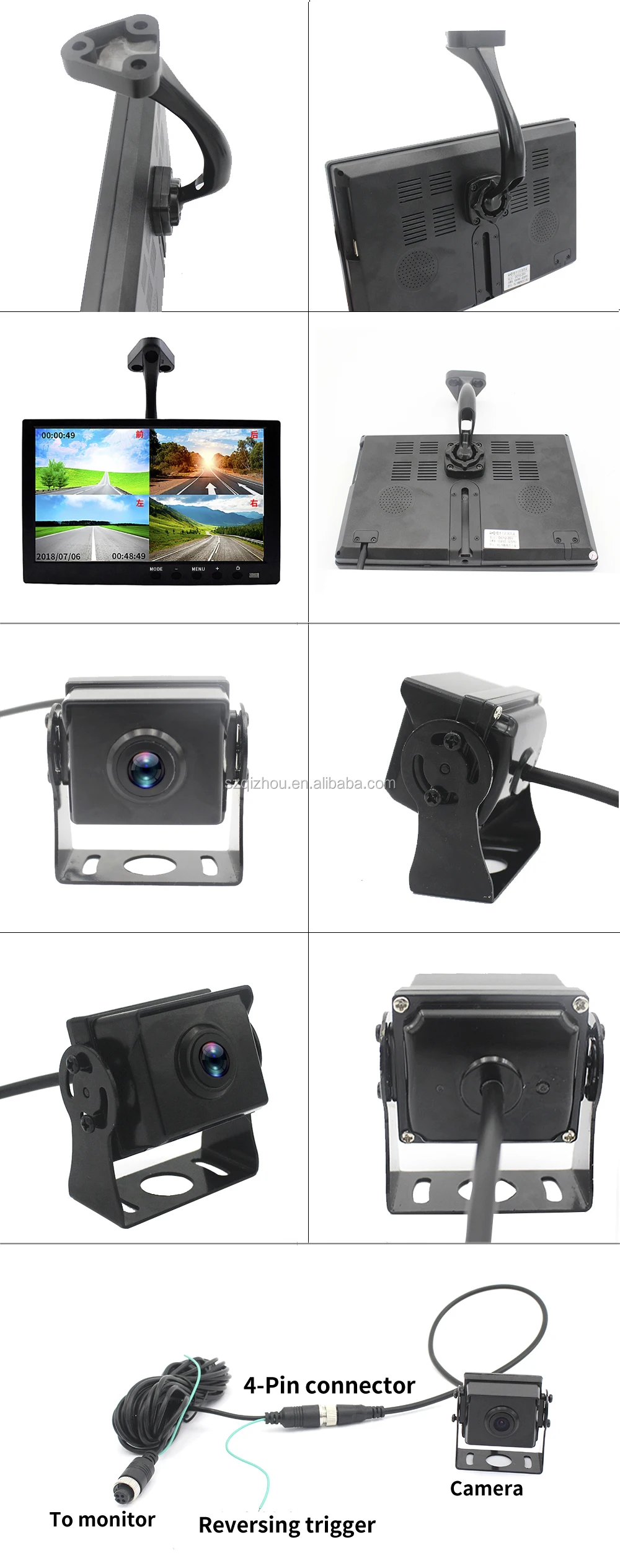 360 Degree Car Ahd 10 Inch Security Camera Vehicle Blackbox Dvr