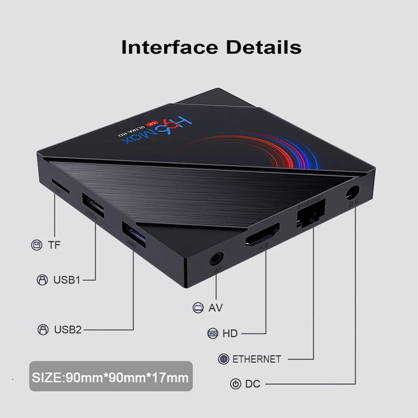 New arrive smart android 10 OS allwinner quad core 6k video dual wifi h96 max h616 android tv box