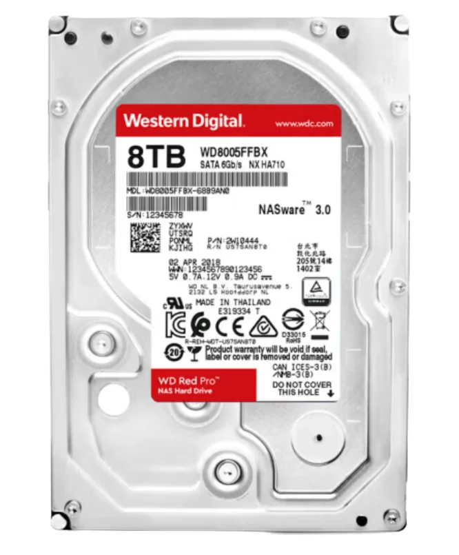 3.5-inch HDD installed in a NAS enclosure with cooling fans