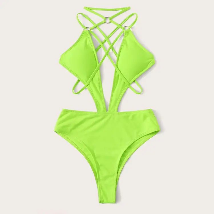 bright green swimsuit