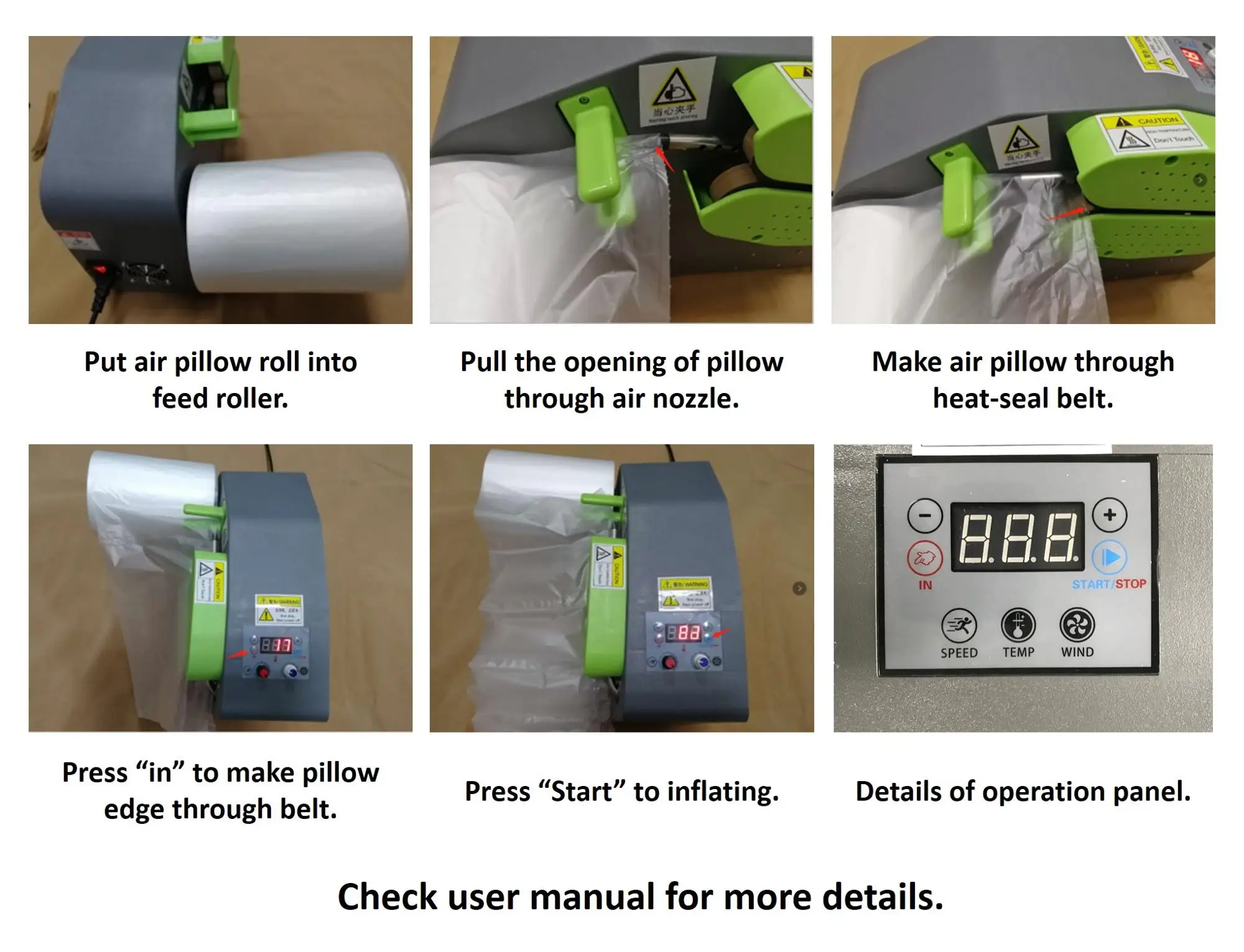 Air Cushion Machine Void Fill Bubble Pillows Making Machine (12m/min