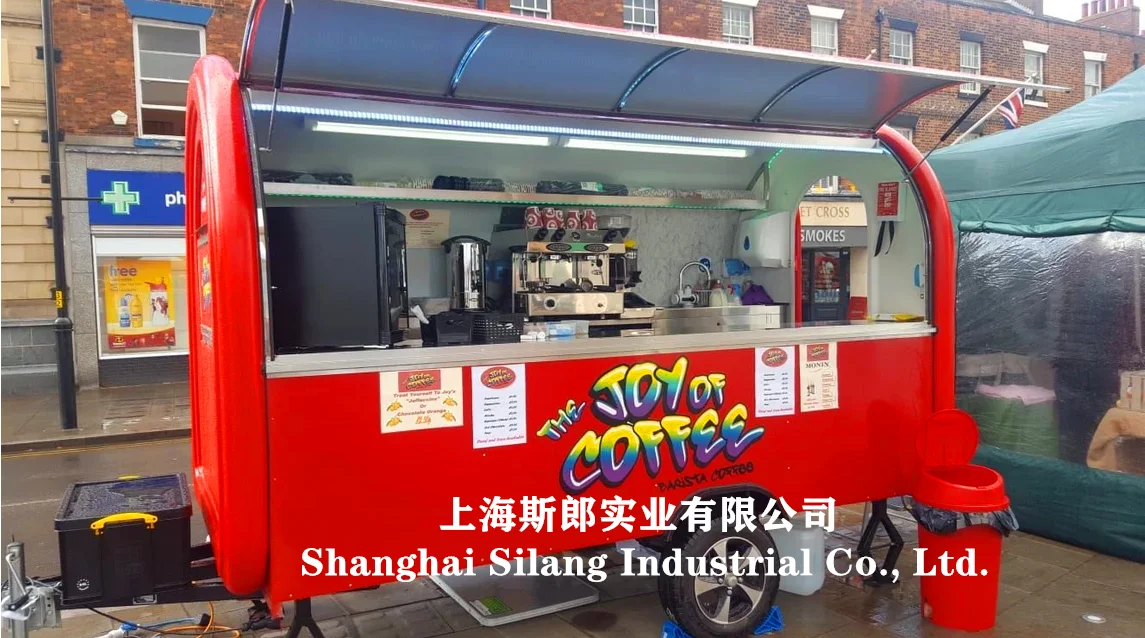 Mini coffee mobile shop truck / food trailer with LED light food trailer fast food truck with COC/CE shanghai silang FOOD CART details