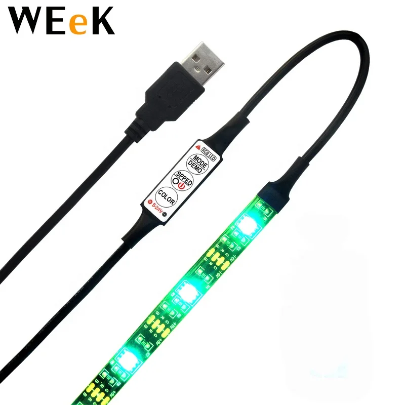 USB TV LED Strip Lighting TV Backlight SMT 5050 RGB Multi Color Rope Light for TV and Laptop WL-USB3K-02