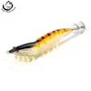 1pcs Squid Lures Lead Sinker Jigs Octopus Wood Shrimp Bait With Squid Hook Soft foot Luminous Fishing Lures