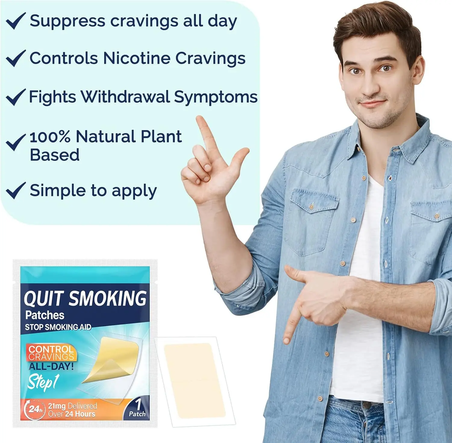 3 Steps Nicotine Stop Smoking Patches