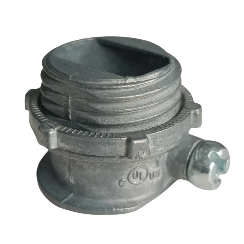 3/8 Zinc Die Cast Set Screw Cable Connectors 1/2" Knockout Straight Bx