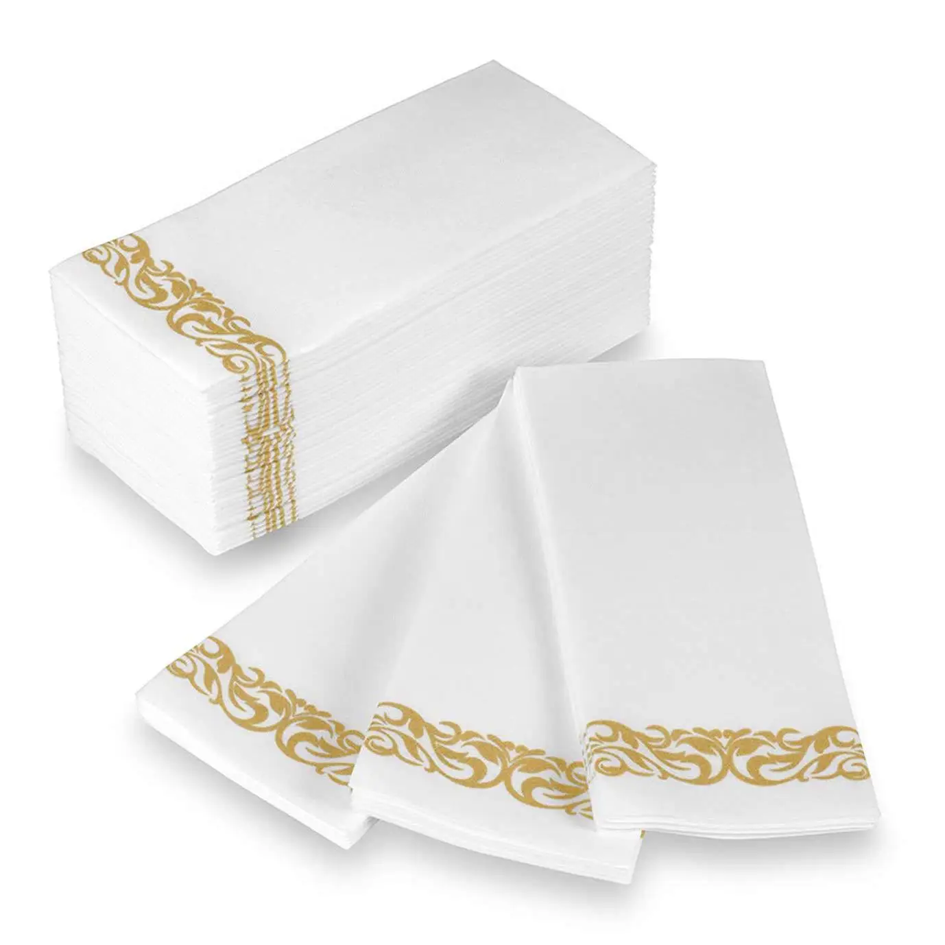 Disposable Hand Towels Soft and Absorbent Linen-Feel Paper Guest Towels 