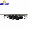 Promotional Flat Bed Flatbed Deck Semi Trailer for 40ft and 20ft container