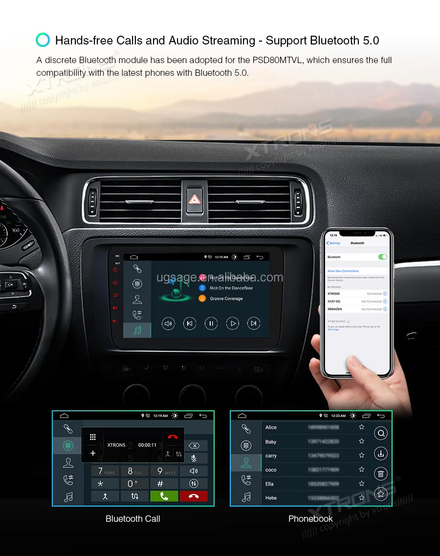 Xtrons 8" Android Auto Radio Car Video Player For Seat Leon Mk2 Toledo