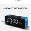 2019 New long play time 3D around bluetooth Speaker With LED Alarm Clock with TF card FM Dual Alarm Clock