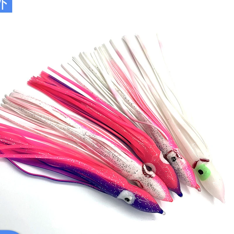 Luminous Fishing Squid Skirts Replacement Skirt Octopus Fishing Lure Trolling Fishing Pvc Squid