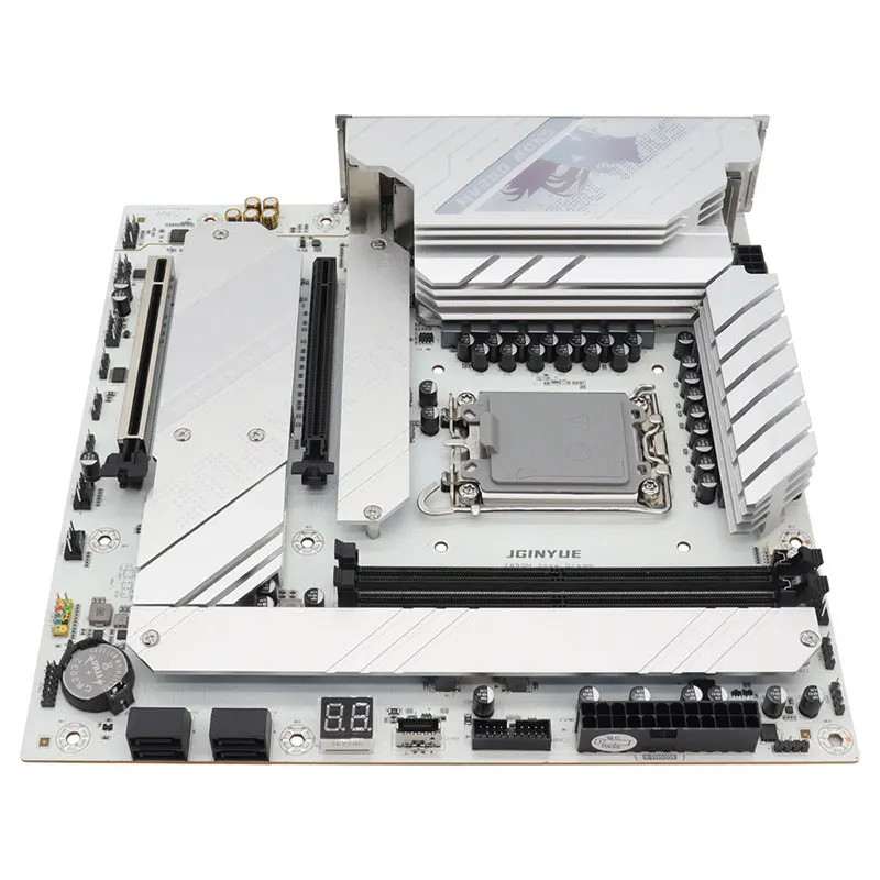 JGINYUE Z890M Snow Dream AI Gaming Motherboard, DDR5, Intel