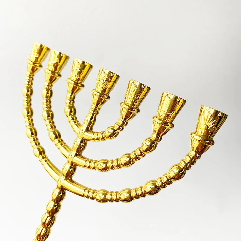 20x16cm Jewish Menorah Candleholders Religions Candelabra Hanukkah Candlesticks 7 Branch Candle