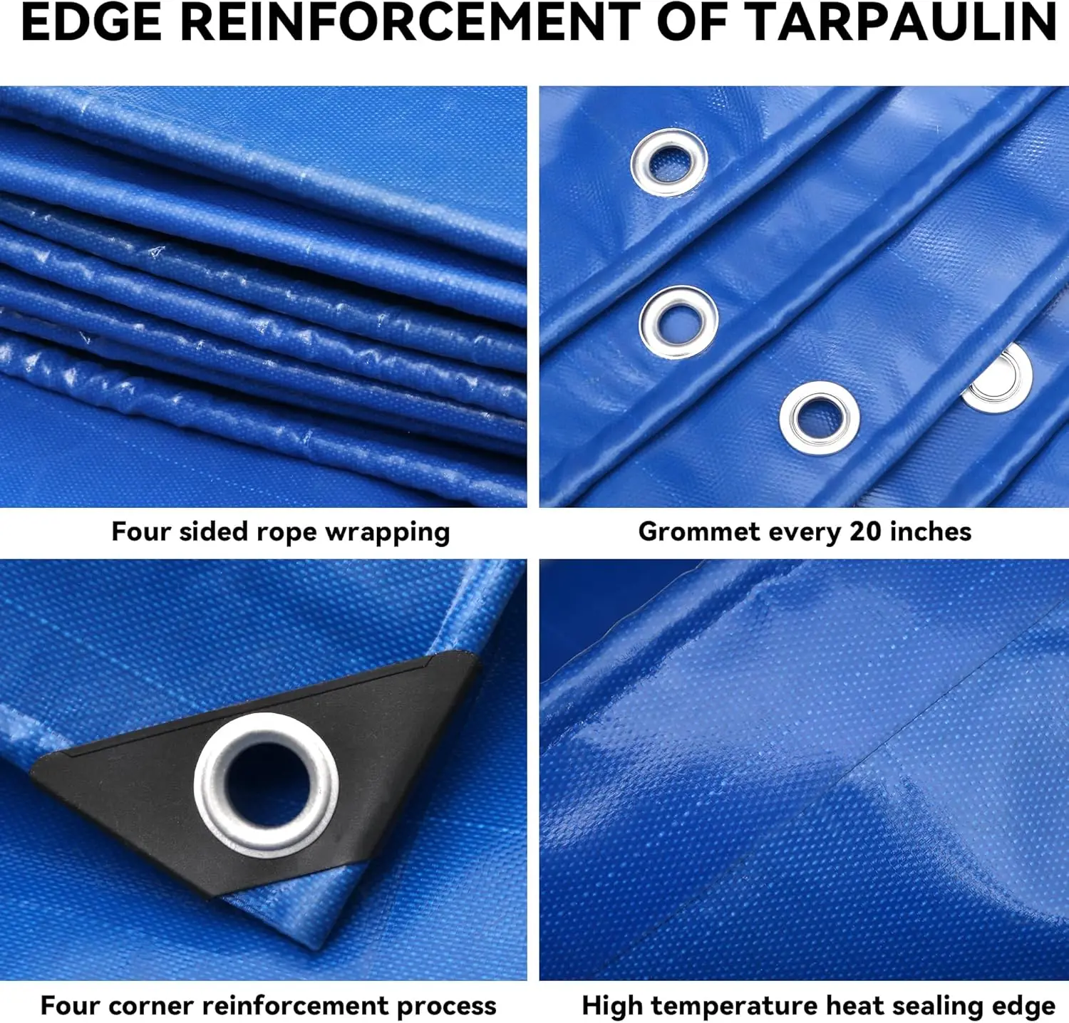 product heavy duty pvc coated canvas tarpaulin 10x12 ft waterproof outdoor tarp with grommets for truck boat roof tent construction-4