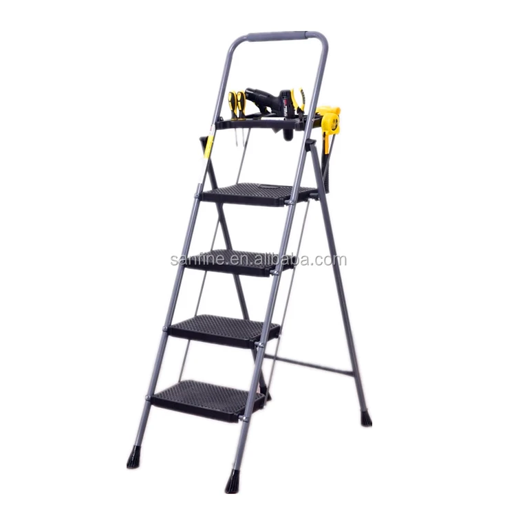 Drywall Ladder Multipurpose Folding Iron Ladders Nonslip Handrail