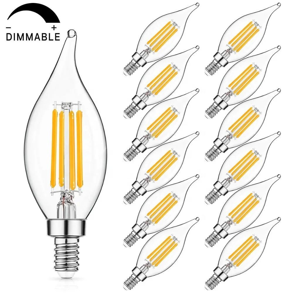 LiteHistory Dimmable 4W equal 40W candelabra  vintage led edison bulb