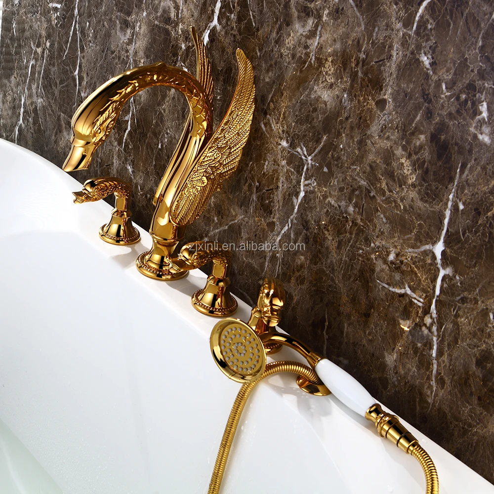 X9613t Modelo De Lujo Forma De Cisne Chapado En Oro De Color Material