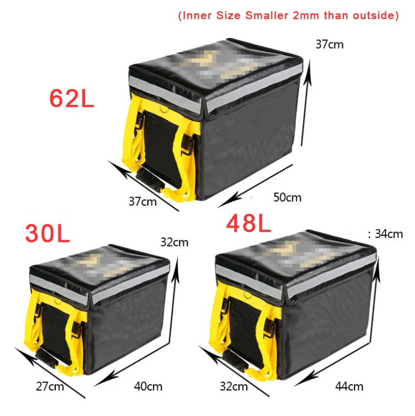 Factory Customized Food Take Out Food Cooler Bag Pizza Cake Delivery Box Insulated Food Delivery