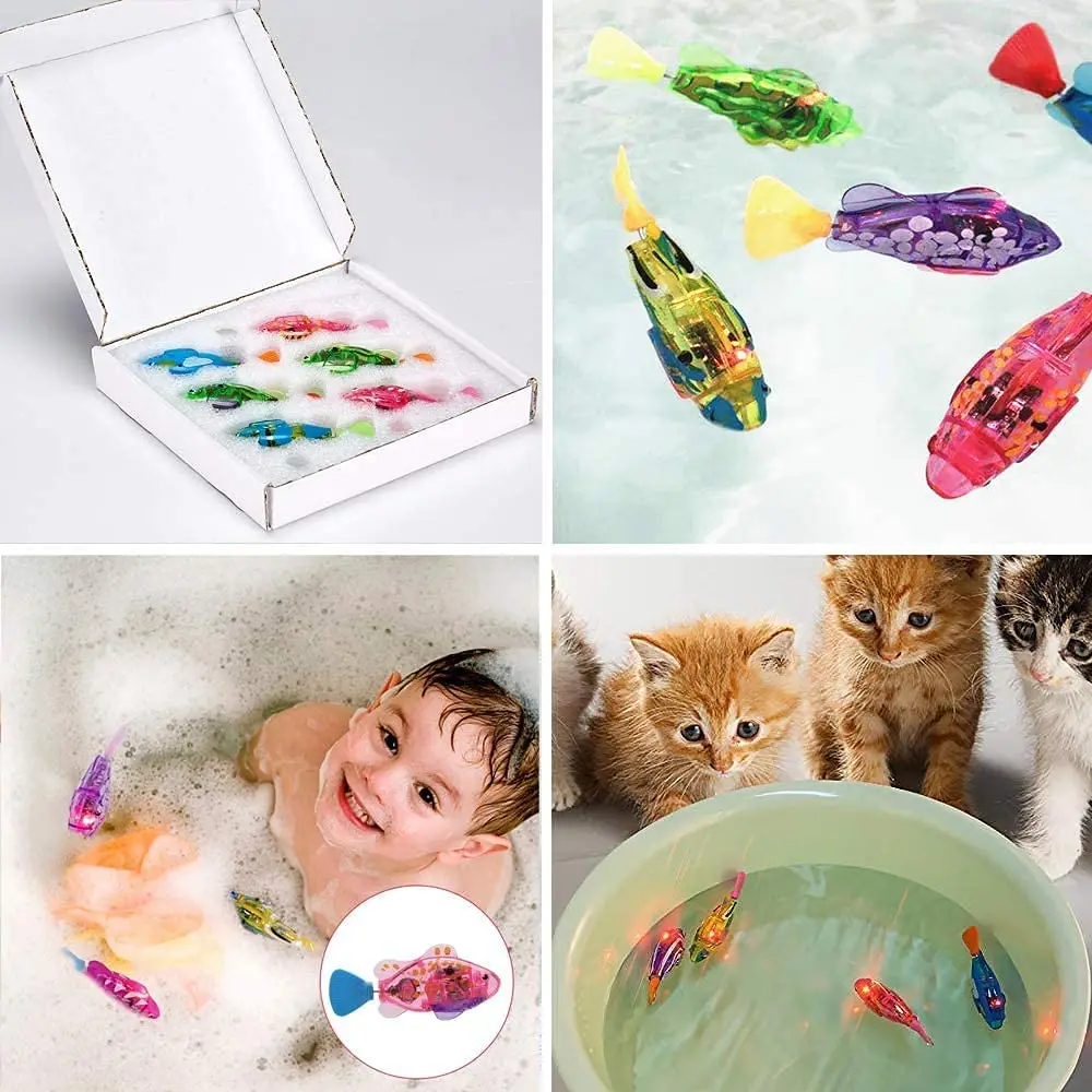 Interactive Robot Fish Toys For Cat/dog(6 Pcs),Activated Swimming In