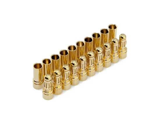 100pairs 4.0mm gold Bullet Connector plug Banana adapter