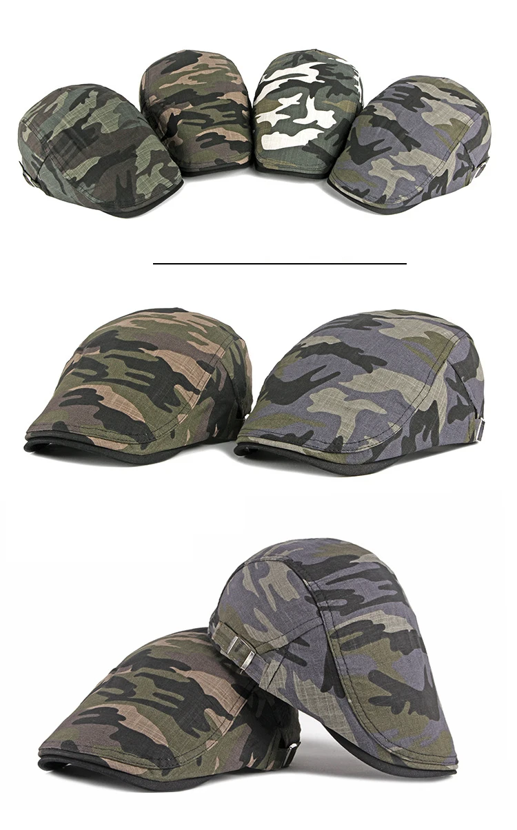 camo newsboy hat