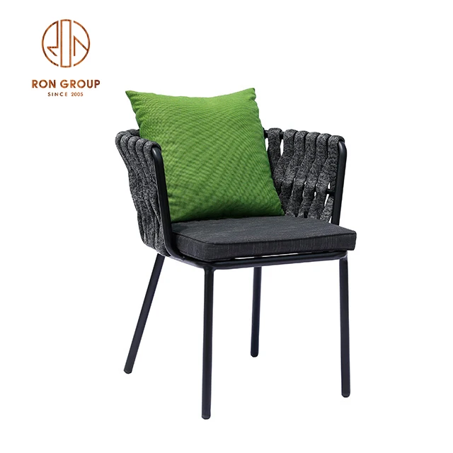 Outside chair bistro rattan black chair outdoor furniture