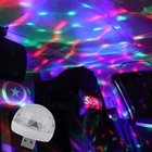 Led led ステージライトパーティーサウンドコントロールミニ効果 USB ボール dj ライトディスコ