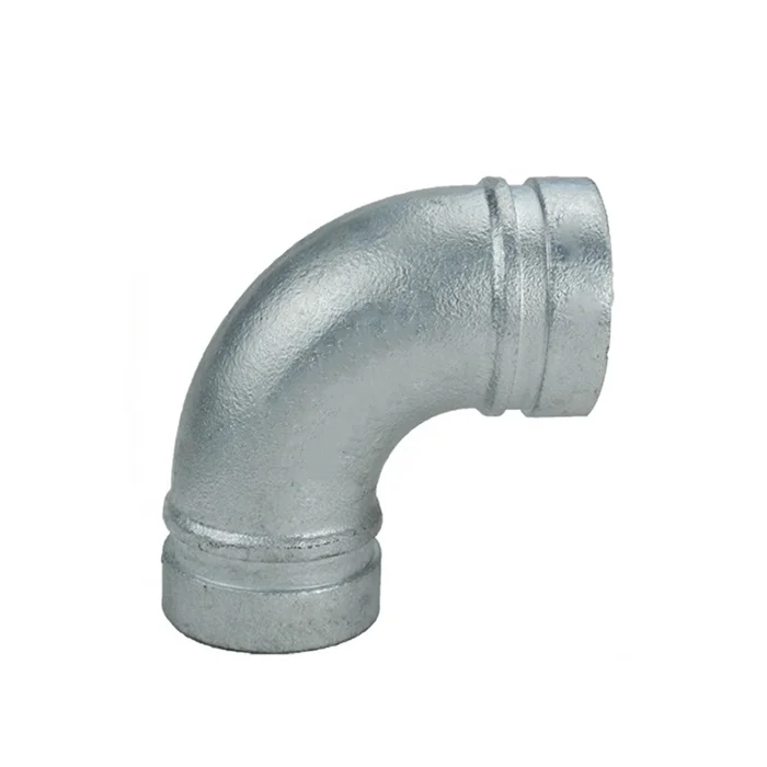 Ductile Iron Grooved Pipe Fittings 90 Degree Grooved Long Radius Elbow