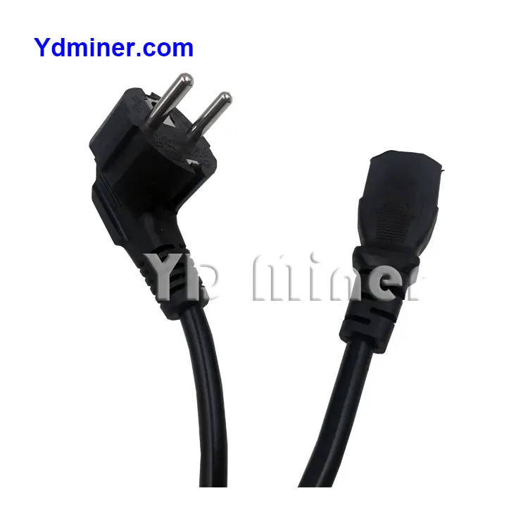 Hot sale Accessories European Plug Electrical Power Cable for Antminer Mining 3*1.5mm