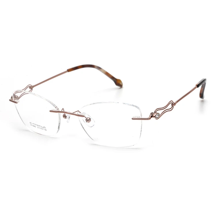 Titanium New Design Classic Woman Rimless Eyewear Medical Frames Buy