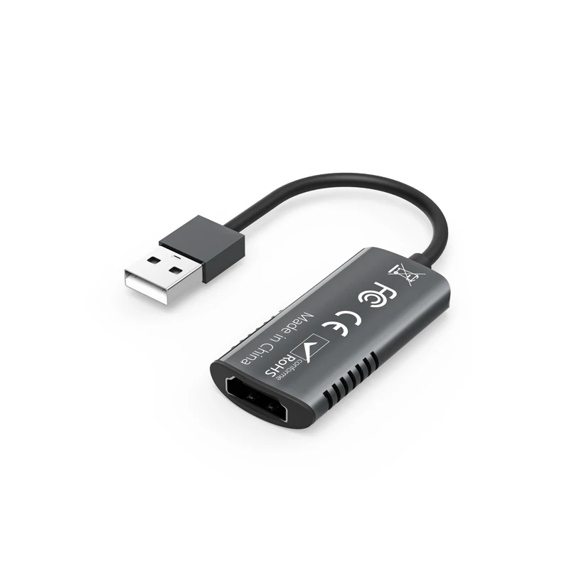 
USB 2.0 audio Video Capture HD 1080 60Hz for mobile phone/tablet/video camera cast screen and audio to your PC and record by PC 