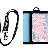 2020 новый прилив DIY маленький подросток холст кошелек идол прозрачный синий съемный ремешок кошелек для мужчин и женщин