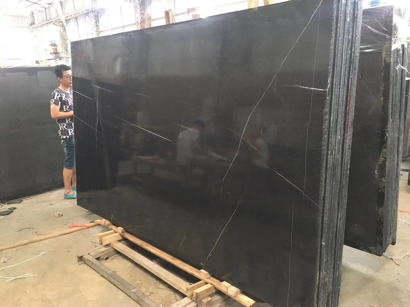 Natural Stone Nero marquina marble slab Natural Stone Black Marble Tiles