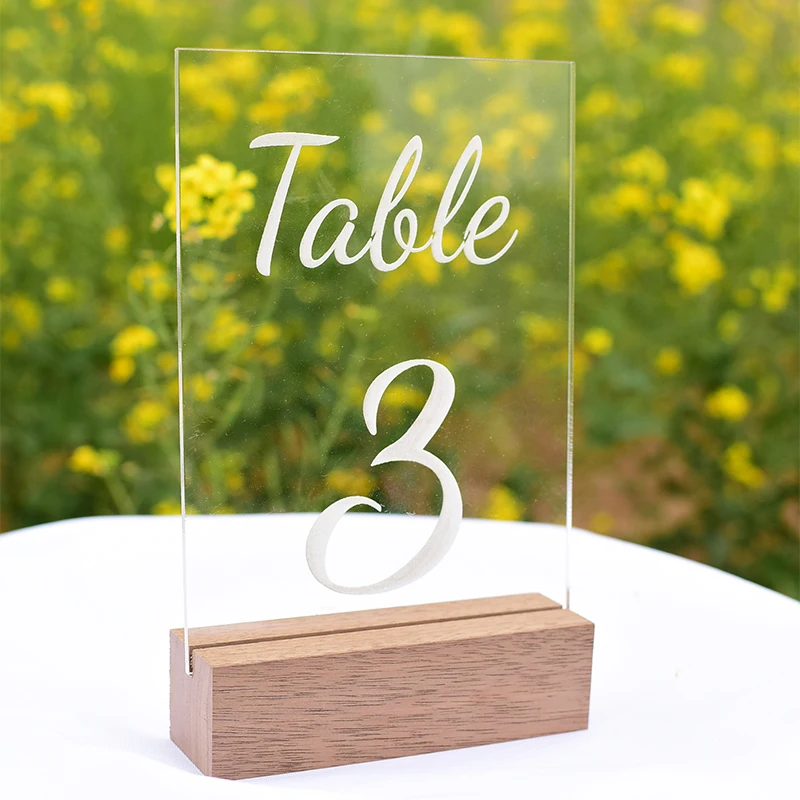 Frosted Acrylic Table Numbers - Wedding Signage - Table Signs - Table ...