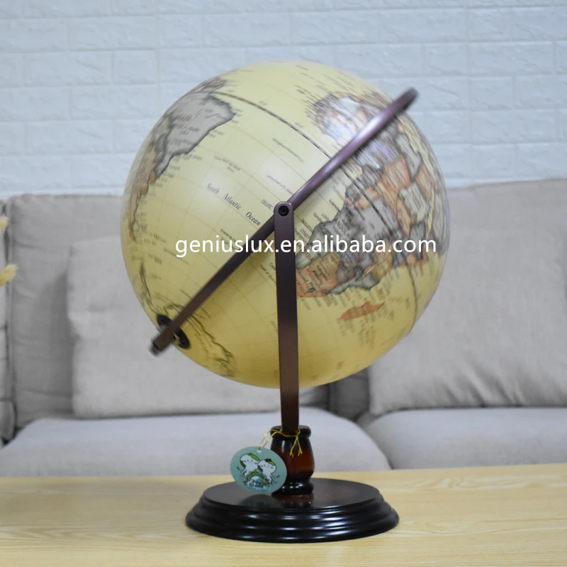 10 Inch Geographic Light Up Globe Illuminated Antique World Globe With Wood  Stand For Desk Bookshelves Office Home Decor - Buy Augmented Reality  Interactive Globe For Kids Stem Toy For Boys And