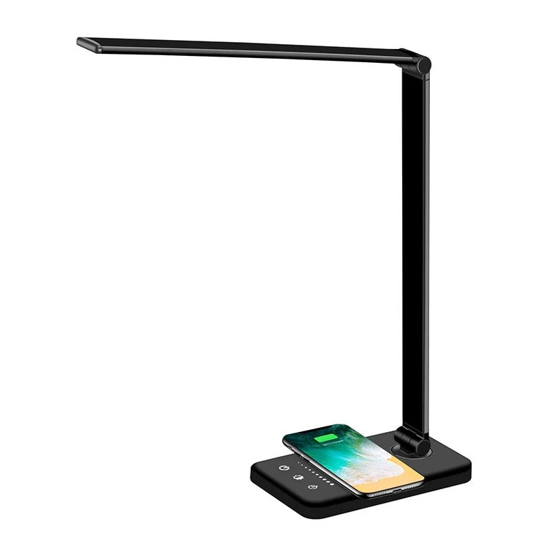 Portable Home Table Modern Wireless Charging Led Desk Lamp With Wireless Charger